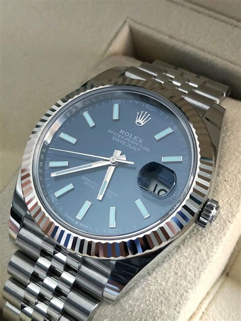 rolex blue face 41mm|blue face Rolex price.